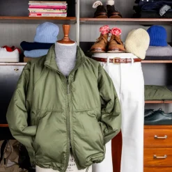 OrSlow Cotton Nylon Padded Jacket Army Green