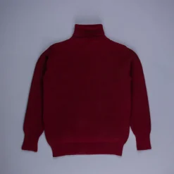 The Real McCoy's Fisherman's Turtle Neck Sweater Maroon