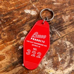 The Real McCoy's Motel Key Ring Red