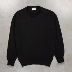 William Lockie Oxton Cashmere Crew Neck black