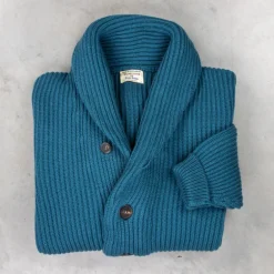 William Lockie x Frans Boone Cashmere Cardigan Steve Teal
